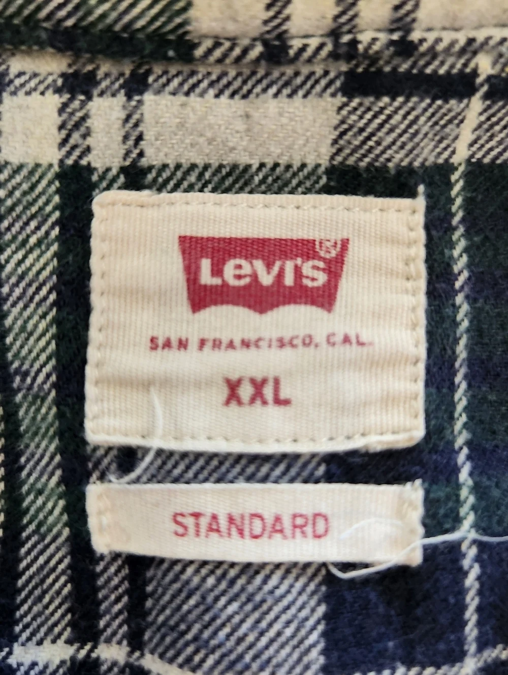 Levi's Men's Black & White Plaid Western Pearl Snap Flannel Shirt Size XXL